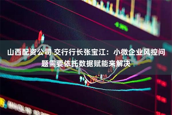 山西配资公司 交行行长张宝江：小微企业风控问题需要依托数据赋能来解决
